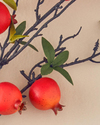 Pomegranate Branch Tek Dal Yapay Çiçek Kırmızı