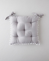 Ponponlu Sandalye Minderi 40x40 cm Antrasit