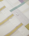 Pop Grid Kolay Ütülenir Çift Kişilik Nevresim Seti 200x220 cm Lila-Yeşil