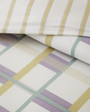 Pop Grid Kolay Ütülenir Tek Kişilik Nevresim Seti 160x220 cm Lila-Yeşil