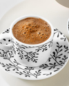 Porselen 4 Parça 2 Kişilik Kahve Fincan Takımı 80 ml Siyah
