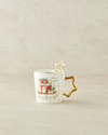 Presents New Bone China Kaşıklı Kupa 360 ml Kırmızı - Yeşil
