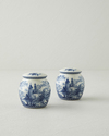 Preston Stoneware 2'li Tuzluk - Biberlik 13,5x7x7 cm Lacivert