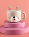 Pretty Rabbit Dolomite Kapaklı Kupa 340 ml Gri