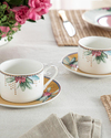Protea New Bone China 4 Parça 2 Kişilik Çay Fincanı Takımı Hardal