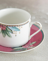 Protea New Bone China 4 Parça 2 Kişilik Çay Fincanı Takımı Pembe