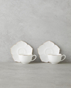 Pure Form New Bone China 12 Parça 6 Kişilik Kahve Fincan Takımı 90 ml Beyaz-Gold