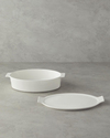 Pure New Bone Oval Fırın Tenceresi 29x19x7,5 cm Beyaz