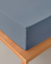 Pure Pamuk Penye Tek Kişilik Lastikli Çarşaf 100x200 cm Mavi