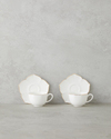 Pure Poem New Bone China 4 Parça 2 Kişilik Kahve Fincan Takımı 90 ml Beyaz-Gold