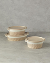 Pure Stoneware Oval Fırın Tenceresi 28x17,8x8 cm Krem
