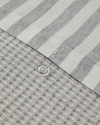 Pure Waffle İpliği Boyalı Çift Kişilik Nevresim Takımı 200x220 cm Gri