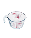 Pyrex Cam Kapaklı Ölçü Kabı 1 Litre Kırmızı