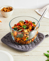 Pyrex Cook&Freeze Cam Yuvarlak Kapaklı Saklama Kabı 1,1 L Beyaz