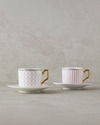 Rabecca New Bone China Kahve Fincan Takımı 4 Parça 2 Kişilik Pembe