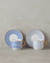 Rabecca New Bone China Kahve Fincan Takımı 4 Parça 2 Kişilik Lacivert