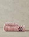 Retro Bloom Pamuklu Bordürlü El Havlusu 30x45 cm Pembe