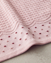 Retro Bloom Pamuklu Bordürlü El Havlusu 30x45 cm Pembe