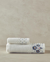 Retro Bloom Pamuklu Nakışlı Yüz Havlusu 50x80 cm Ekru