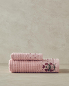 Retro Bloom Pamuklu Nakışlı Yüz Havlusu 50x80 cm Pembe