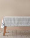 Retro Chic Polycotton Masa Örtüsü 150x200 cm Beyaz - Mavi