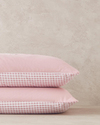 Retro Flower Pamuklu 2'li Yastık Kılıfı 50x70 cm Pembe