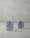 Retro Garden Cam 2'li Bardak 380 ml Mavi - Pembe