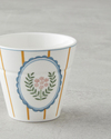 Retro Grids New Bone China Bardak 230 ml Beyaz - Mavi