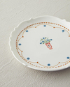 Retro Ruby New Bone China Pasta Tabağı 18 cm Beyaz - Mavi
