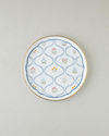 Retro Spring Emaye Tepsi 31 cm Beyaz - Mavi