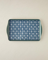 Retro Style Melamin Tepsi 24x39 Cm Lacivert
