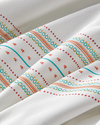 Rhythmic Line Kolay Ütülenir Tek Kişilik Nevresim Takımı 160x220 cm Turuncu-yeşil