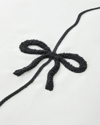 Ribbon Dolgulu Kırlent 45x45 cm Siyah - Beyaz