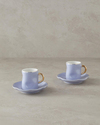 Rolly New Bone China 4 Parça 2 Kişilik Kahve Fincan Takımı Lila