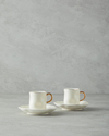 Rolly New Bone China 4 Parça 2 Kişilik Kahve Fincan Takımı Beyaz