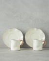 Rolly New Bone China Kahve Fincan Takımı 4 Parça 2 Kişilik Beyaz