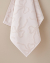 Romance Ribbon Pamuk Jakarlı Yüz Havlusu 50x80 cm Pudra