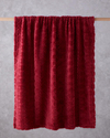Romantic Hearts Jakarlı Wellsoft Tv Battaniye 120x160 cm Koyu Kırmızı