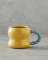 Rope New Bone China Kupa 400 ml Sarı-Yeşil