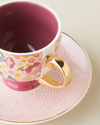 Rosalie New Bone China 4 Parça 2 Kişilik Kahve Fincan Takımı 100 ml Renkli