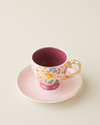 Rosalie New Bone China 4 Parça 2 Kişilik Kahve Fincan Takımı 100 ml Renkli
