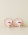 Rosalie New Bone China 4 Parça 2 Kişilik Kahve Fincan Takımı 100 ml Renkli