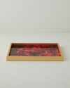 Rose Scent Cam Dekoratif Tepsi 30x42 cm Kırmızı