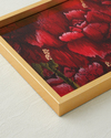 Rose Scent Cam Dekoratif Tepsi 30x42 cm Kırmızı