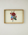 Rose Stitch Cam Dekoratif Tepsi 30x42 cm Kırmızı - Bej