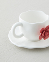 Rosea New Bone China 4 Parça 2 Kişilik Kahve Fincan Takımı 100 ml Pembe - Mint