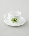 Rosea New Bone China 4 Parça 2 Kişilik Kahve Fincan Takımı 100 ml Pembe - Mint
