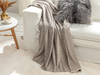 Royal Glow Varak Baskılı Super Soft Tv Battaniye Gri