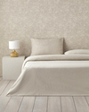 Royal Scroll Jakarlı Pamuk Saten King Size Nevresim Takımı 240x220 cm Taş Rengi