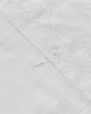 Royal Scroll Jakarlı Pamuk Saten King Size Nevresim Takımı 240x220 cm Beyaz